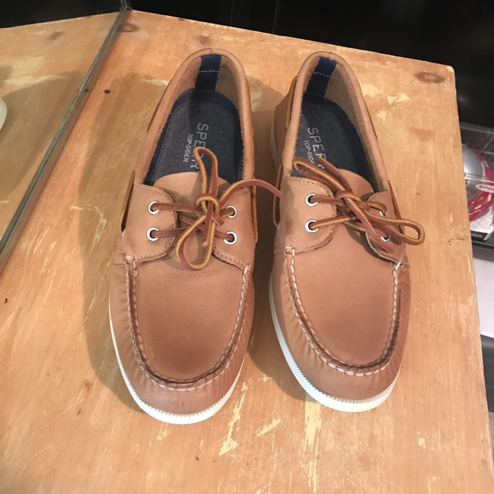 Sperry for J.Crew 2-eye boat shoes in leather